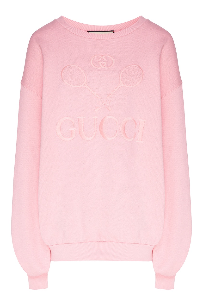 фото Розовый свитшот с вышивкой Gucci