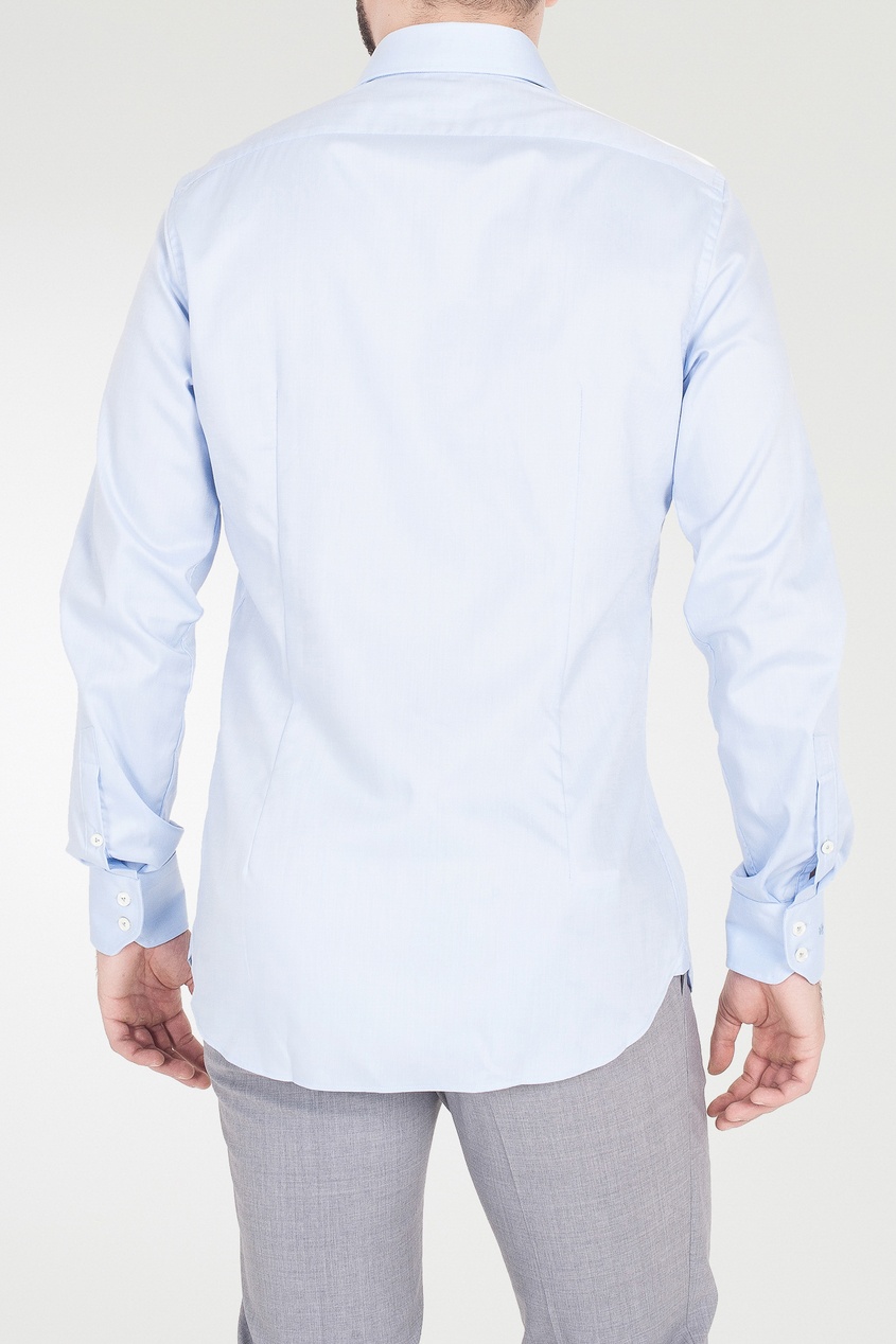 фото Голубая рубашка с длинными рукавами van laack