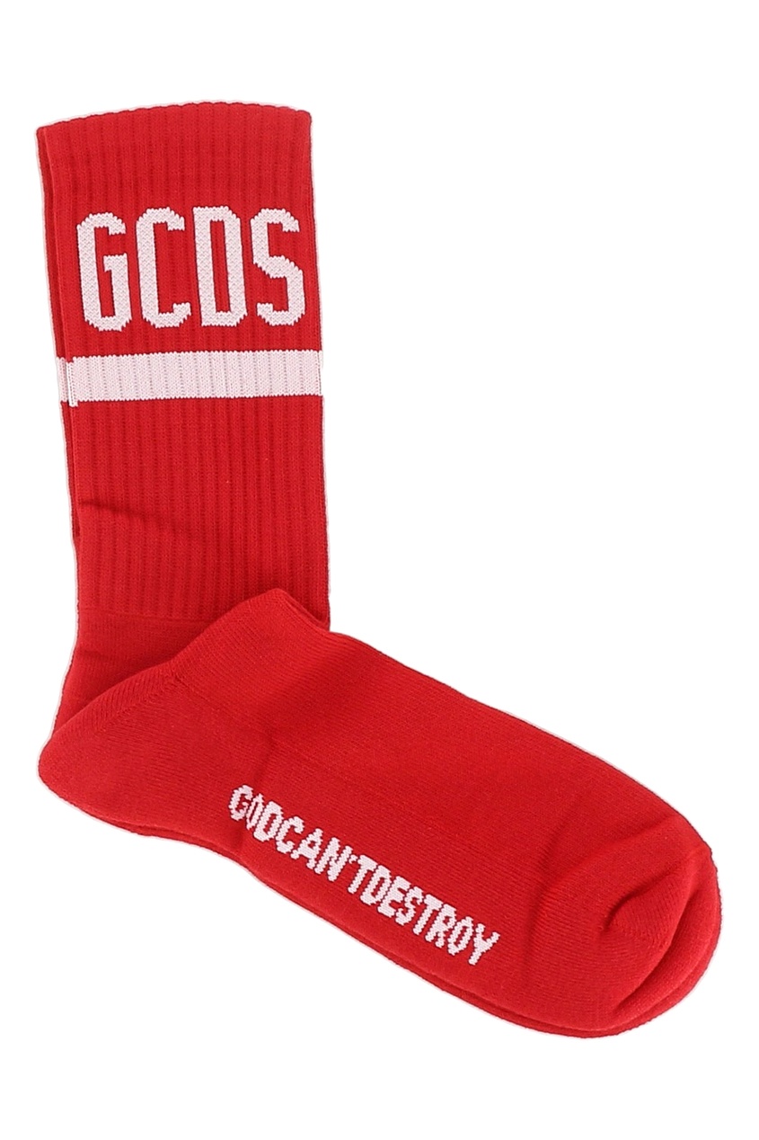 фото Красные носки с логотипом gcds