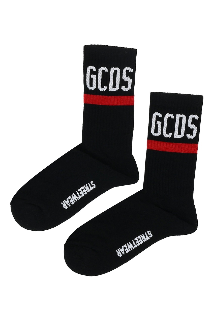 фото Черные носки с логотипом gcds