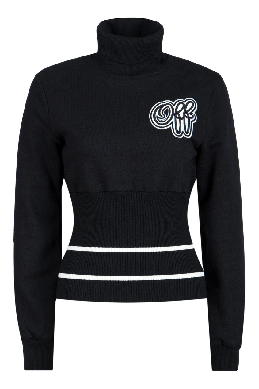 фото Черный свитер с логотипом off-white