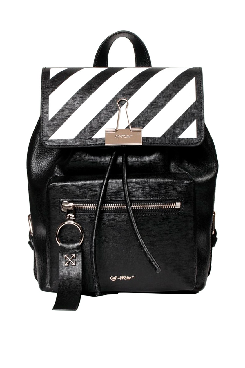 фото Черный рюкзак с контрастной отделкой Off-white