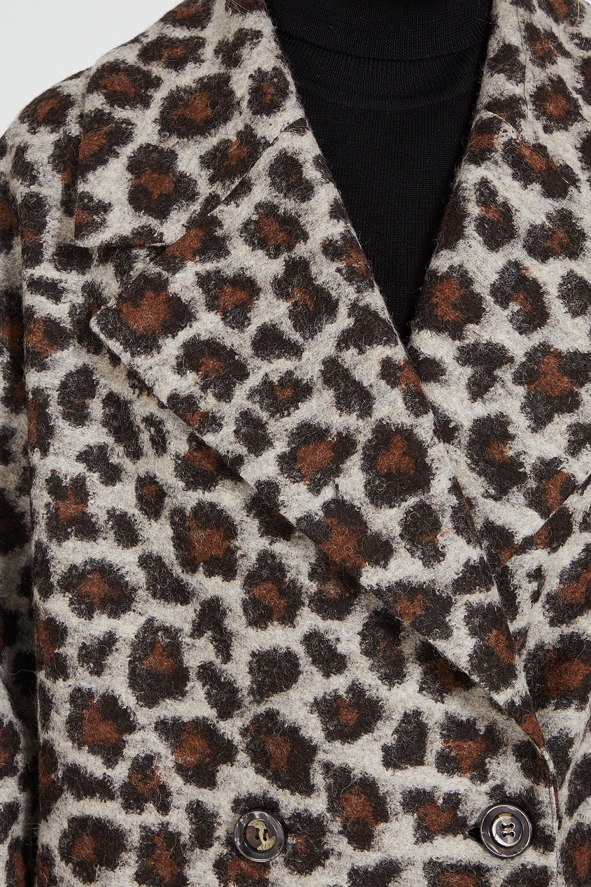 фото Двубортное пальто с леопардовым принтом akhmadullina dreams