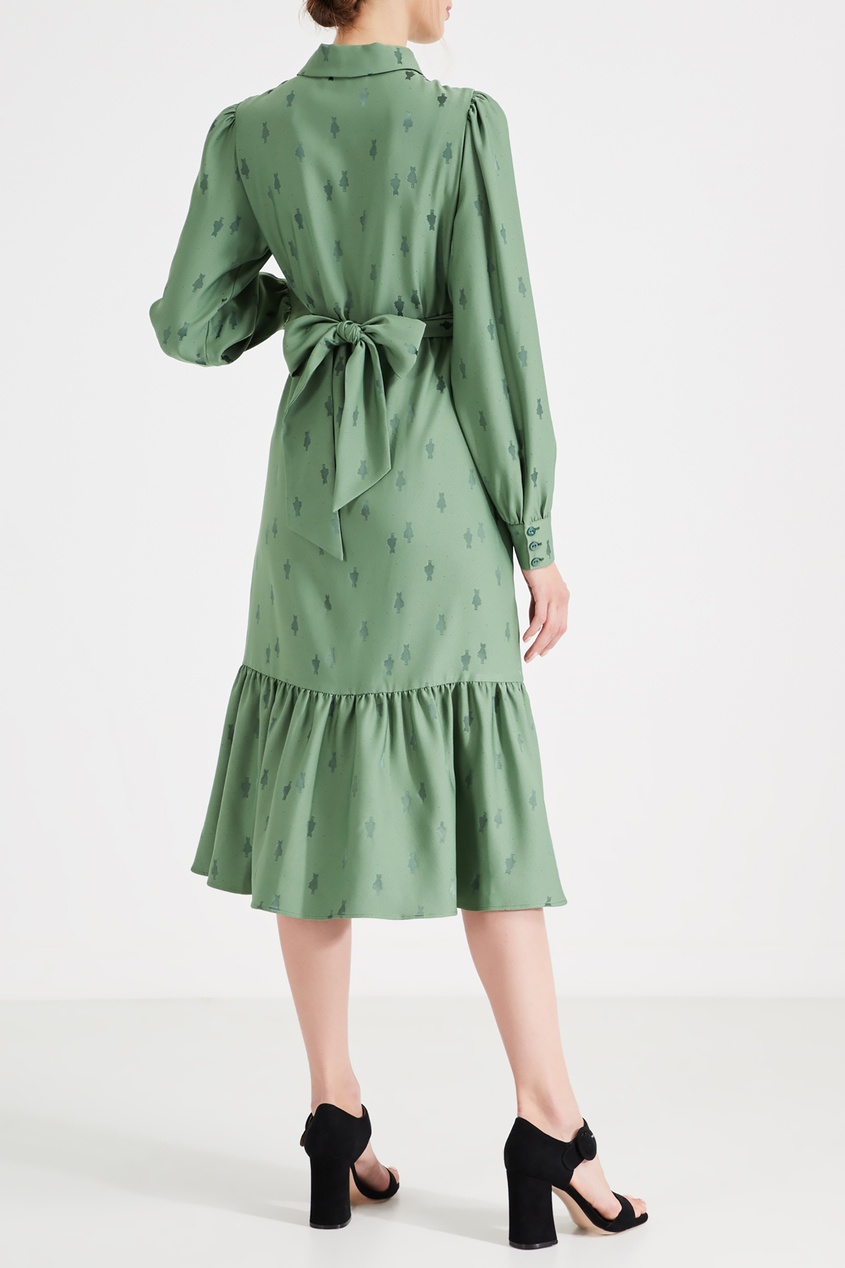 фото Зеленое платье с поясом akhmadullina dreams