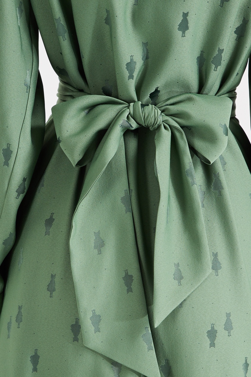 фото Зеленое платье с поясом akhmadullina dreams