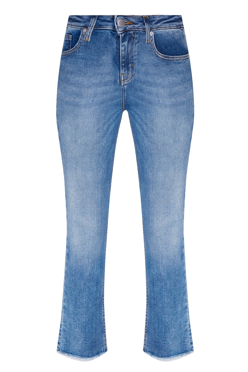 фото Синие джинсы с бахромой maje