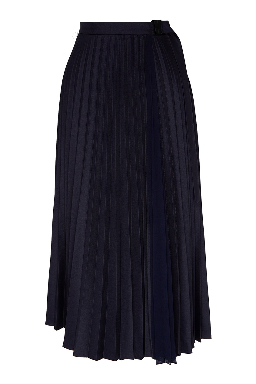 фото Темно-синяя плиссированная юбка Sandro