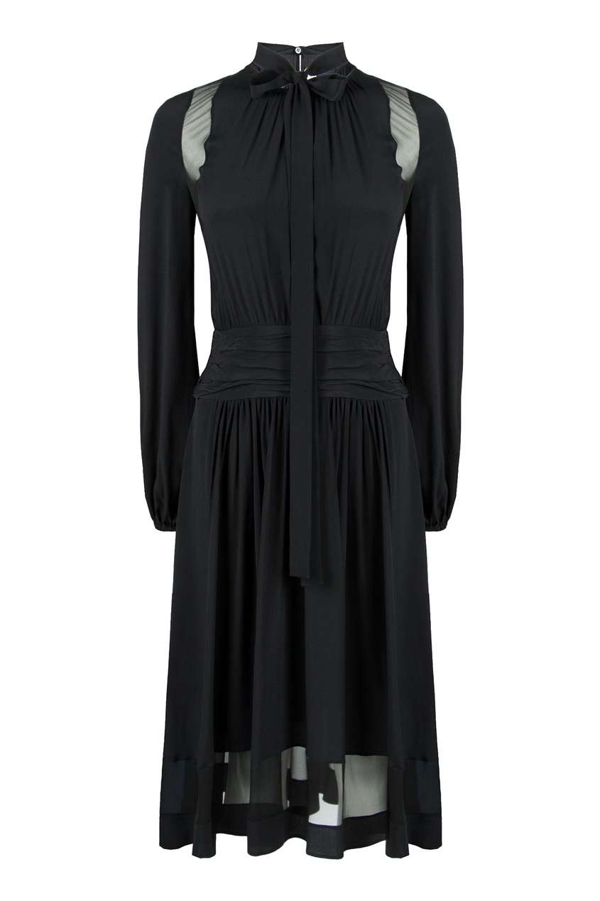 фото Черное платье с полупрозрачными вставками no.21