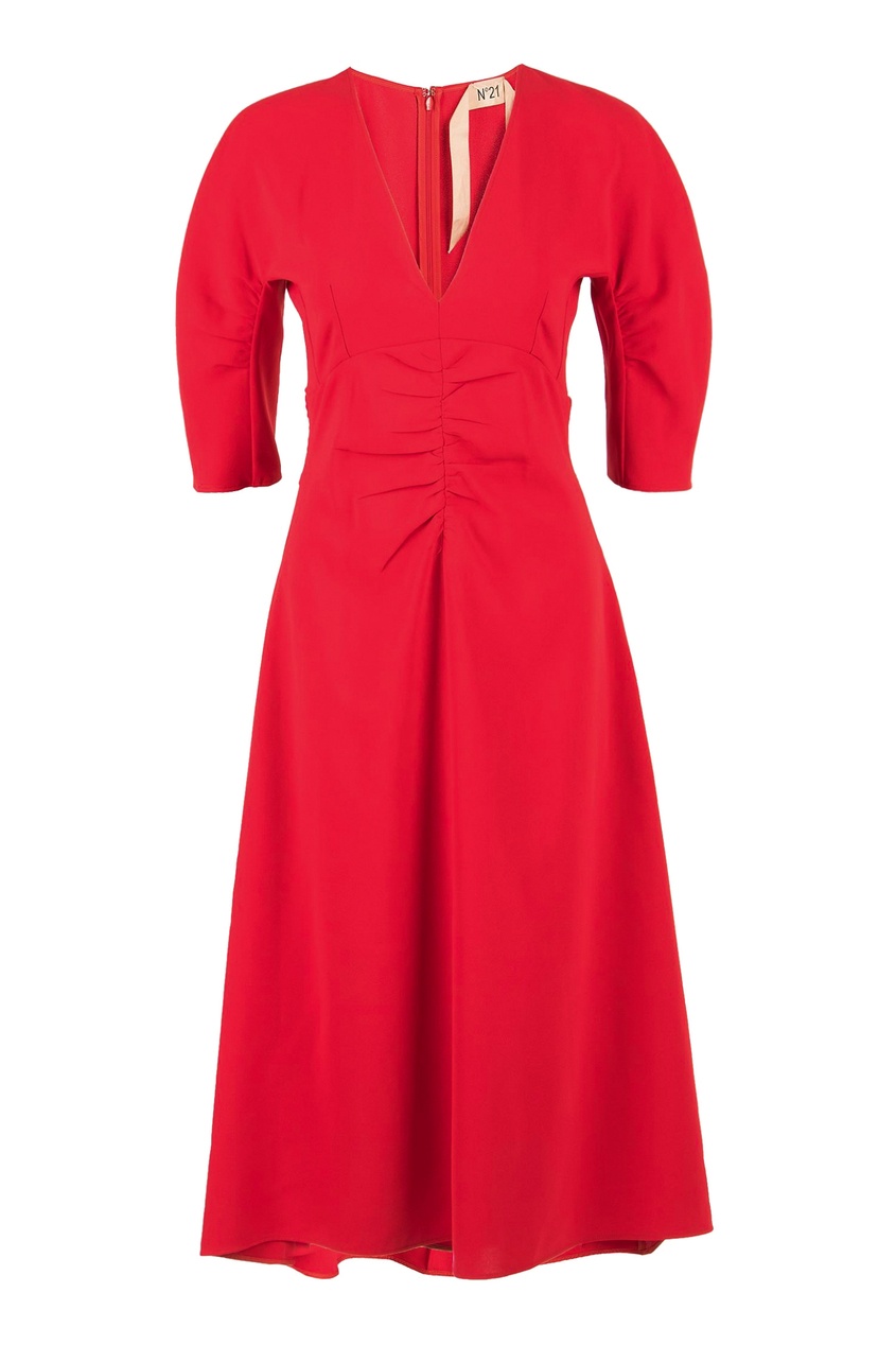 фото Красное платье со сборками No.21