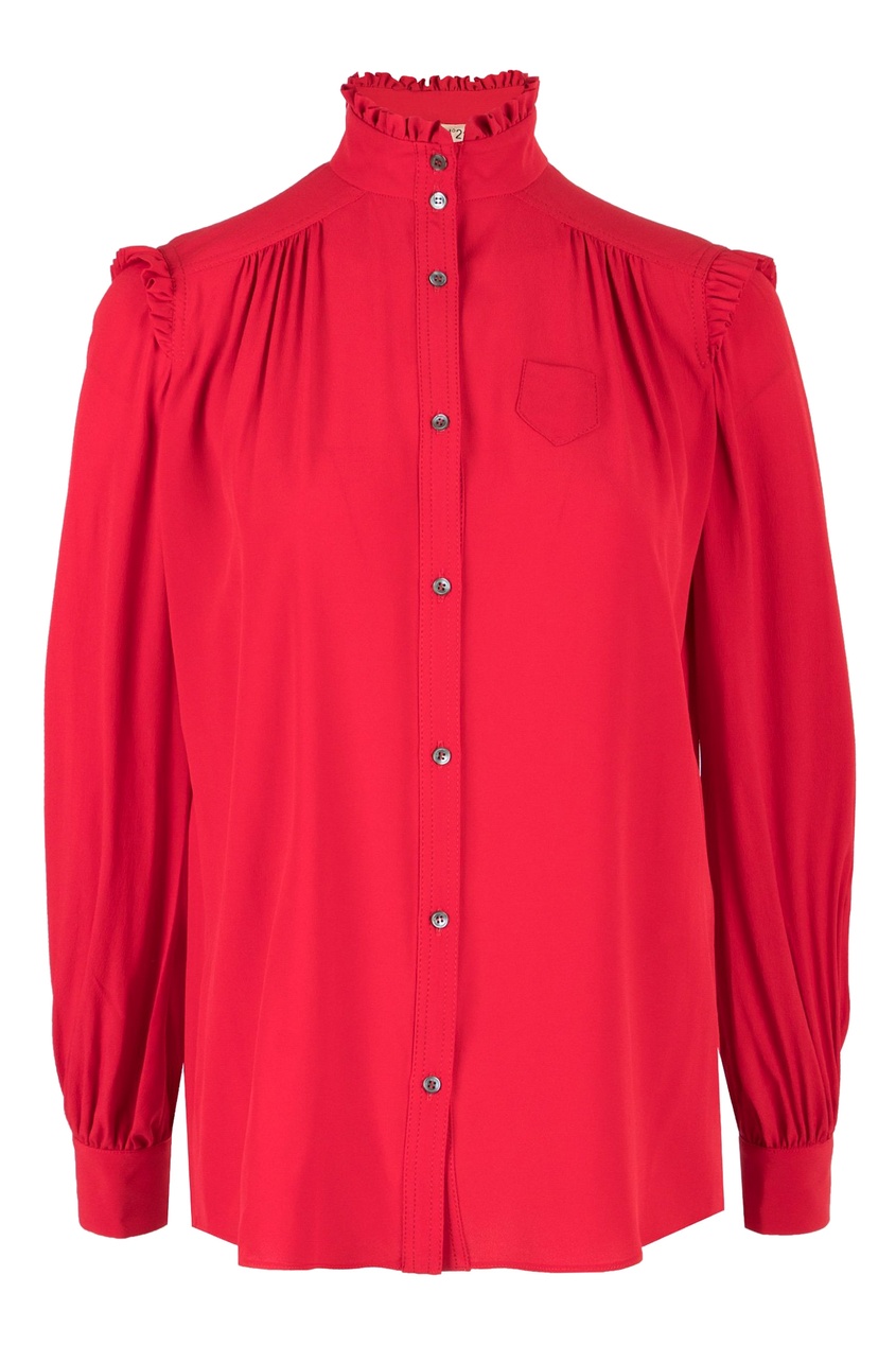 фото Красная блузка с рюшами No.21