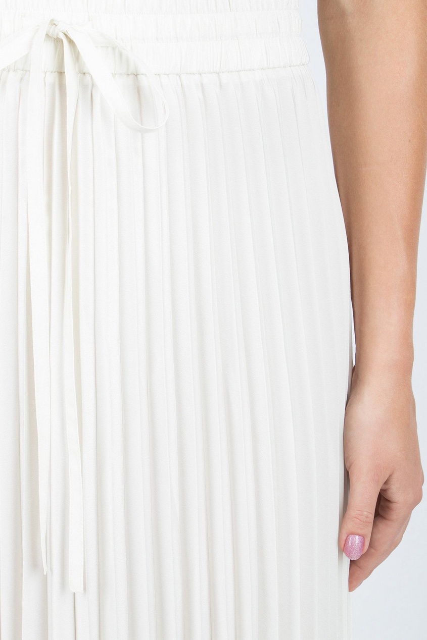 фото Белая плиссированная юбка-миди red valentino
