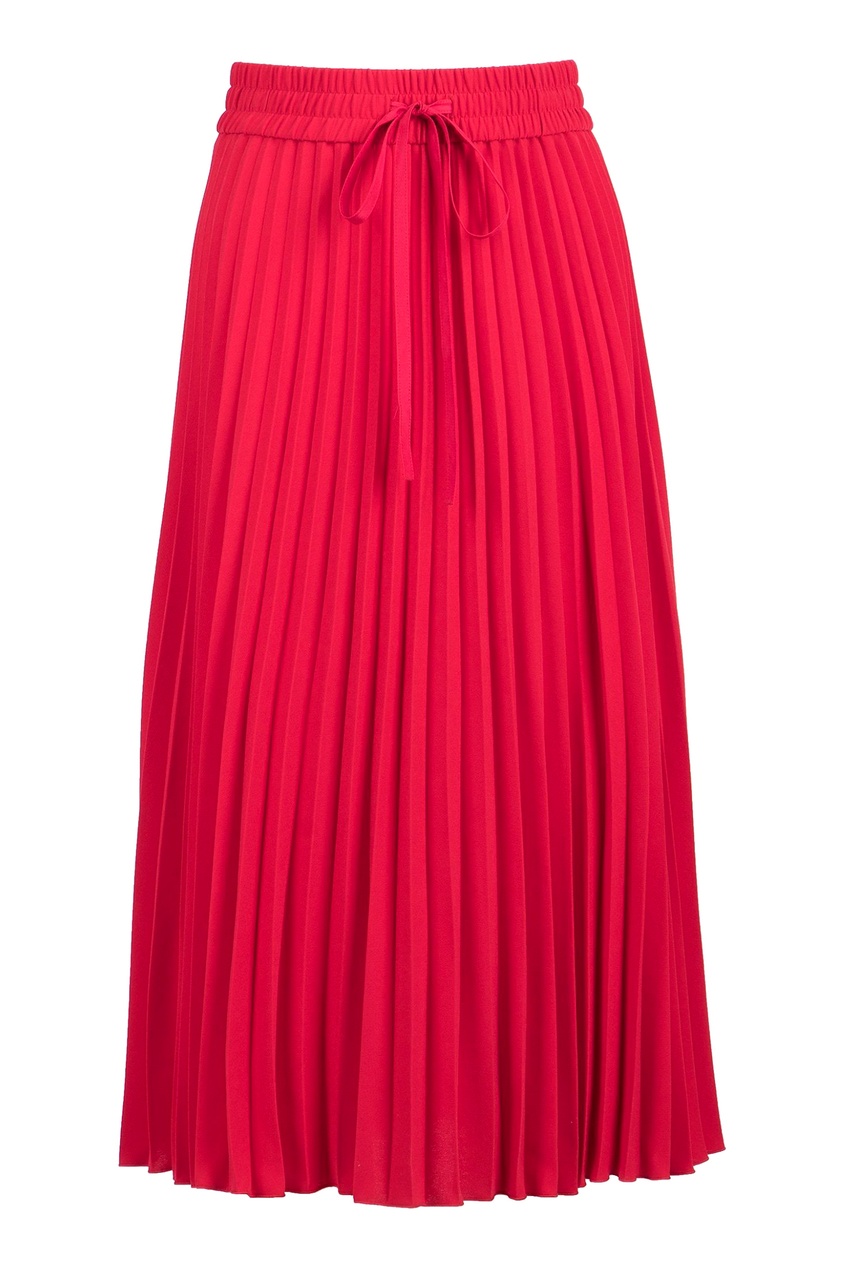 фото Красная плиссированная юбка-миди red valentino