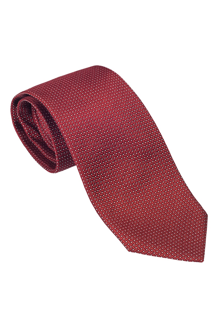 фото Шелковый красный галстук Van laack