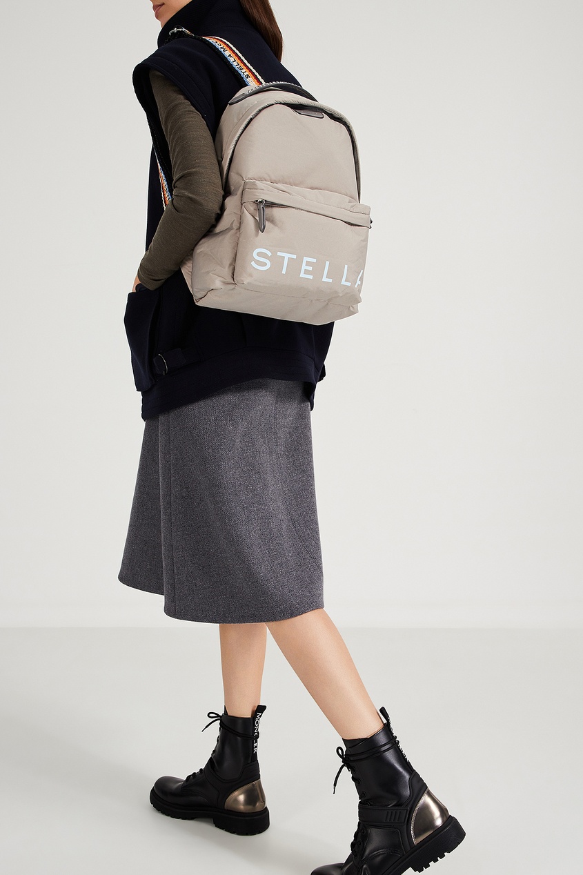 фото Рюкзак серого цвета Stella Logo Stella mccartney