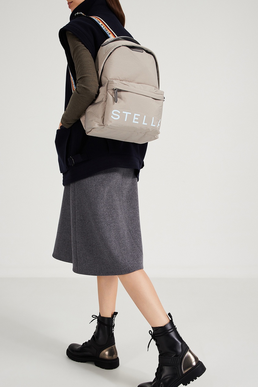 фото Рюкзак серого цвета stella logo stella mccartney