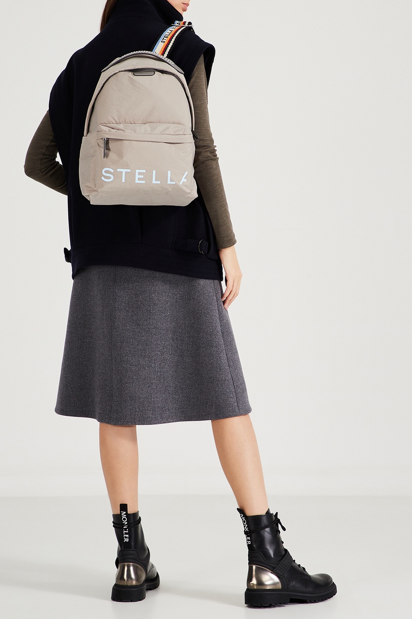 фото Рюкзак серого цвета stella logo stella mccartney