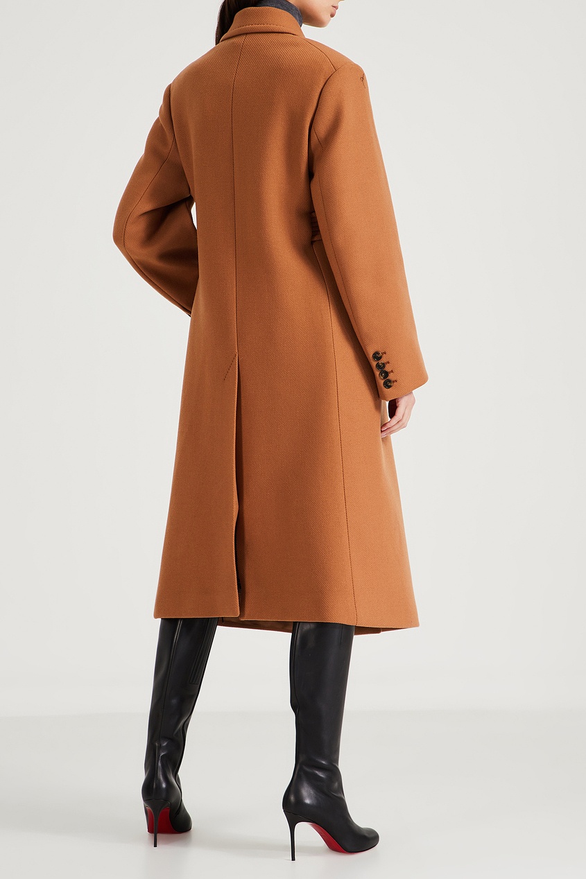 фото Шерстяное пальто карамельного цвета stella mccartney