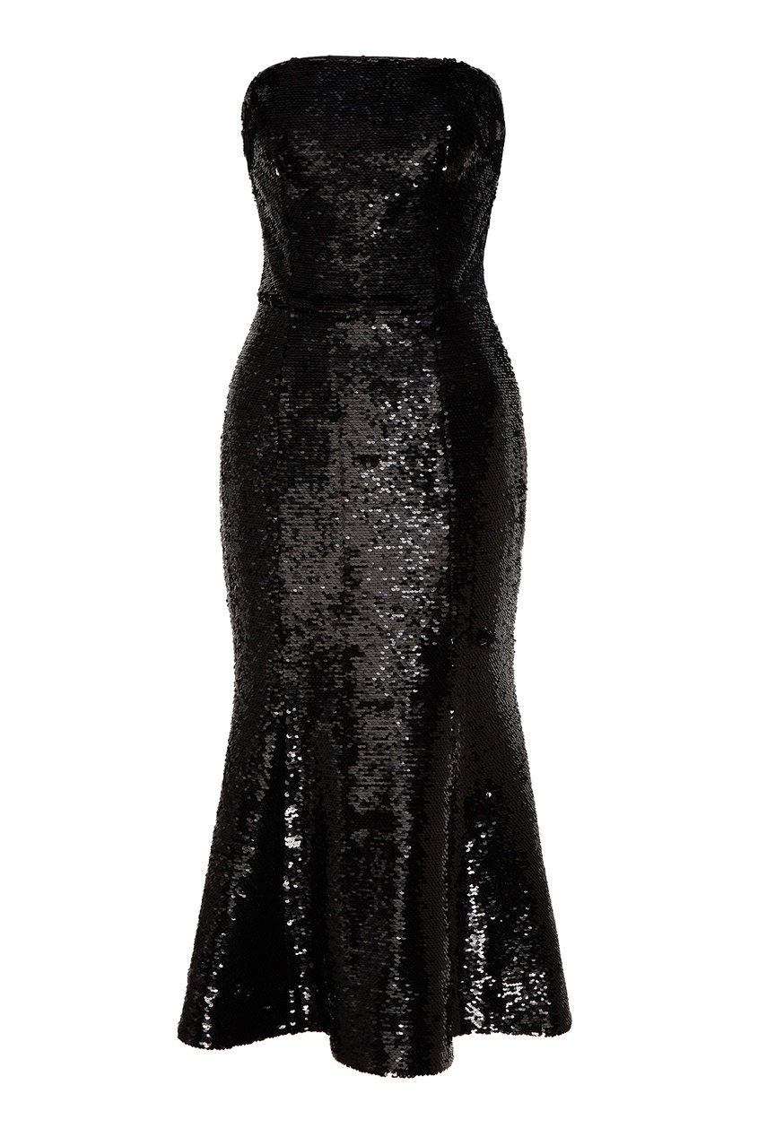 фото Черное платье с пайетками maison bohemique