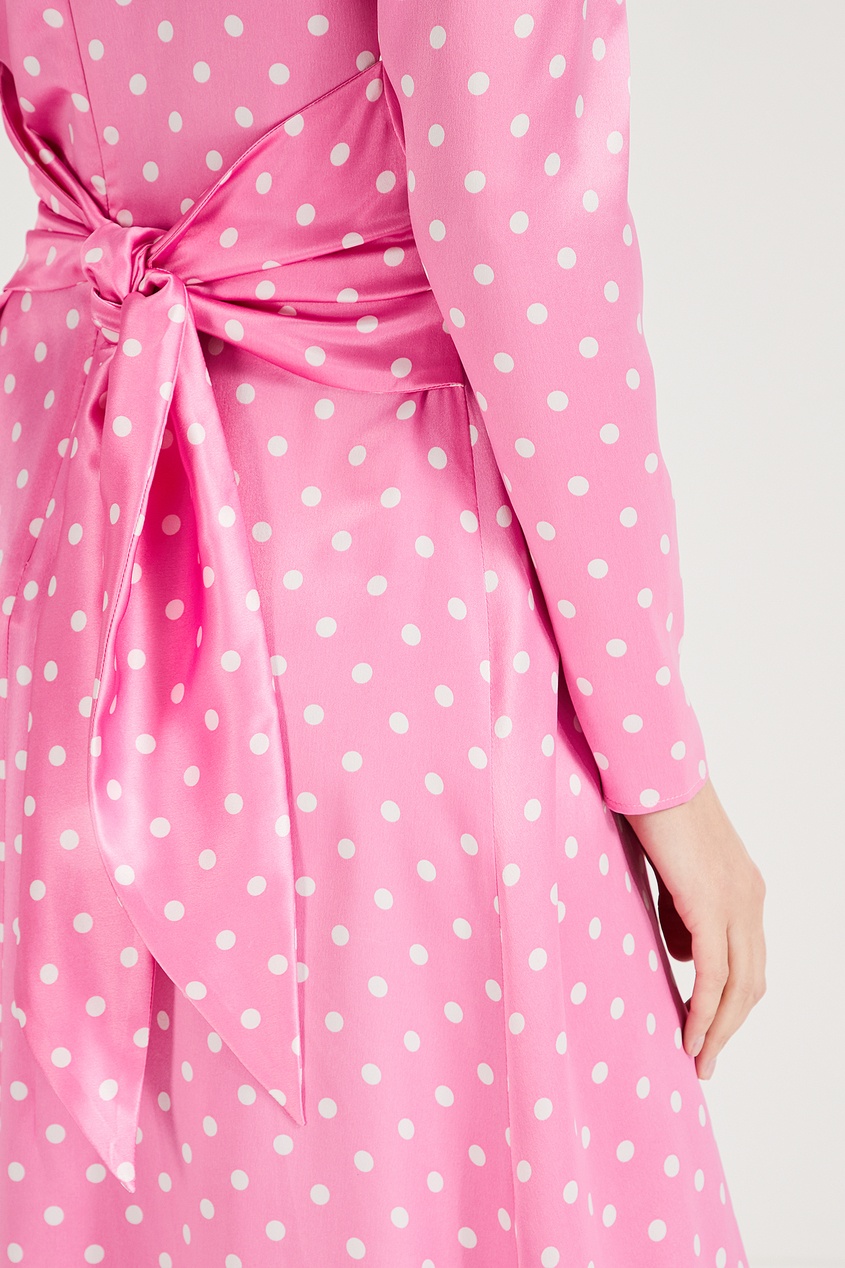 фото Розовое платье в горошек Alessandra rich