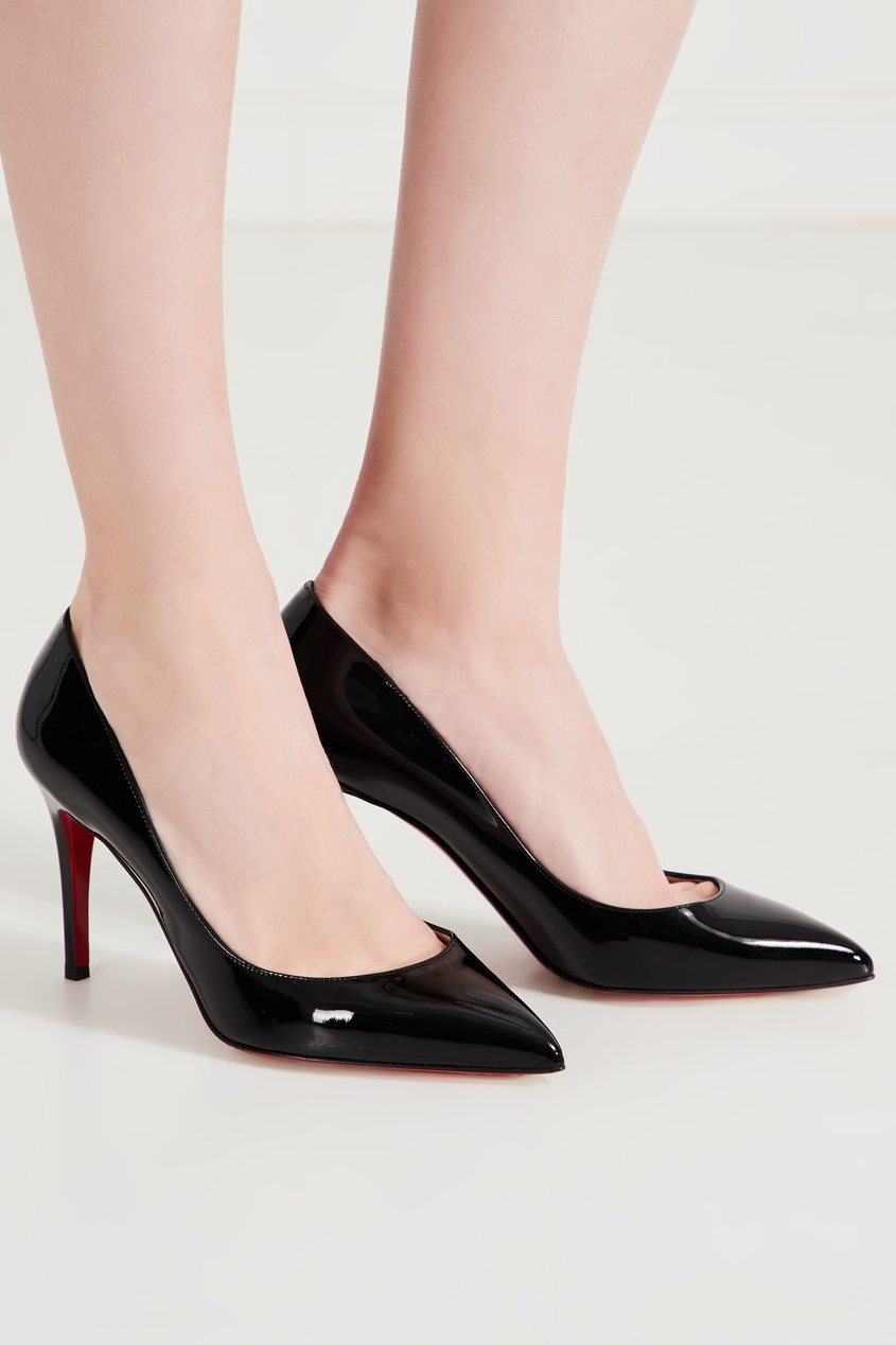 фото Черные лакированные туфли Pigalle 85 Christian louboutin