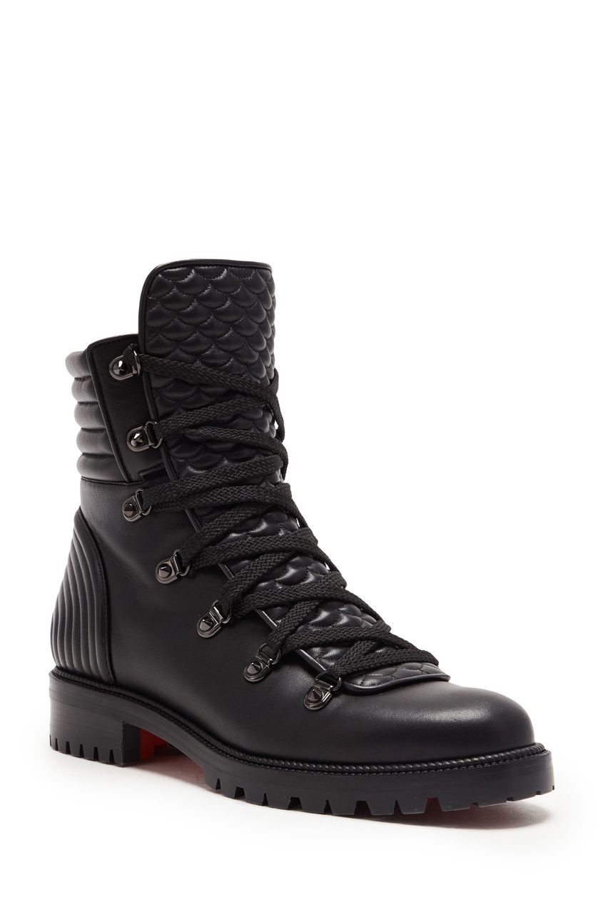 фото Черные кожаные ботинки Mad Boot Christian louboutin