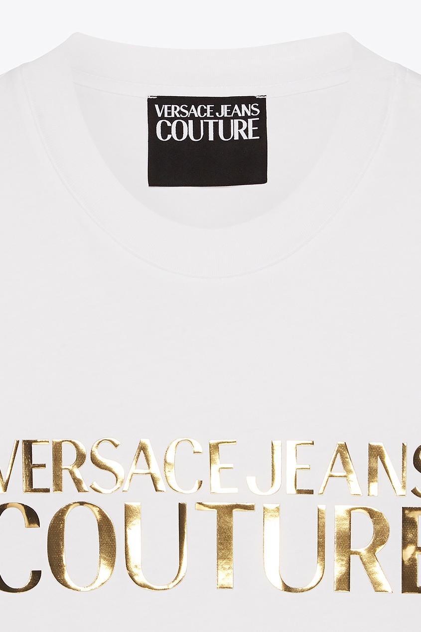 фото Футболка с золотистой надписью Versace jeans