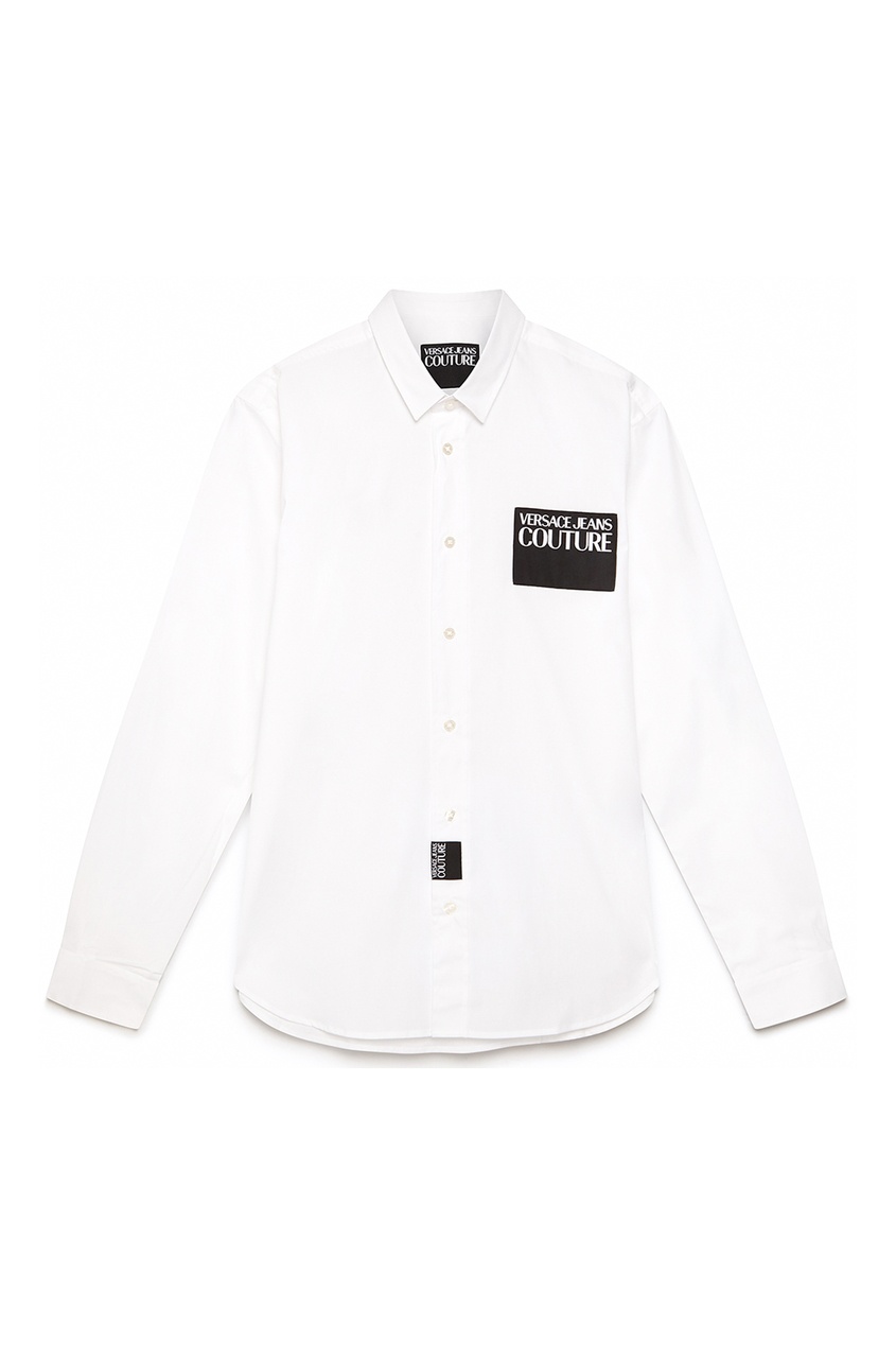 фото Белая рубашка с контрастными вставками Versace jeans
