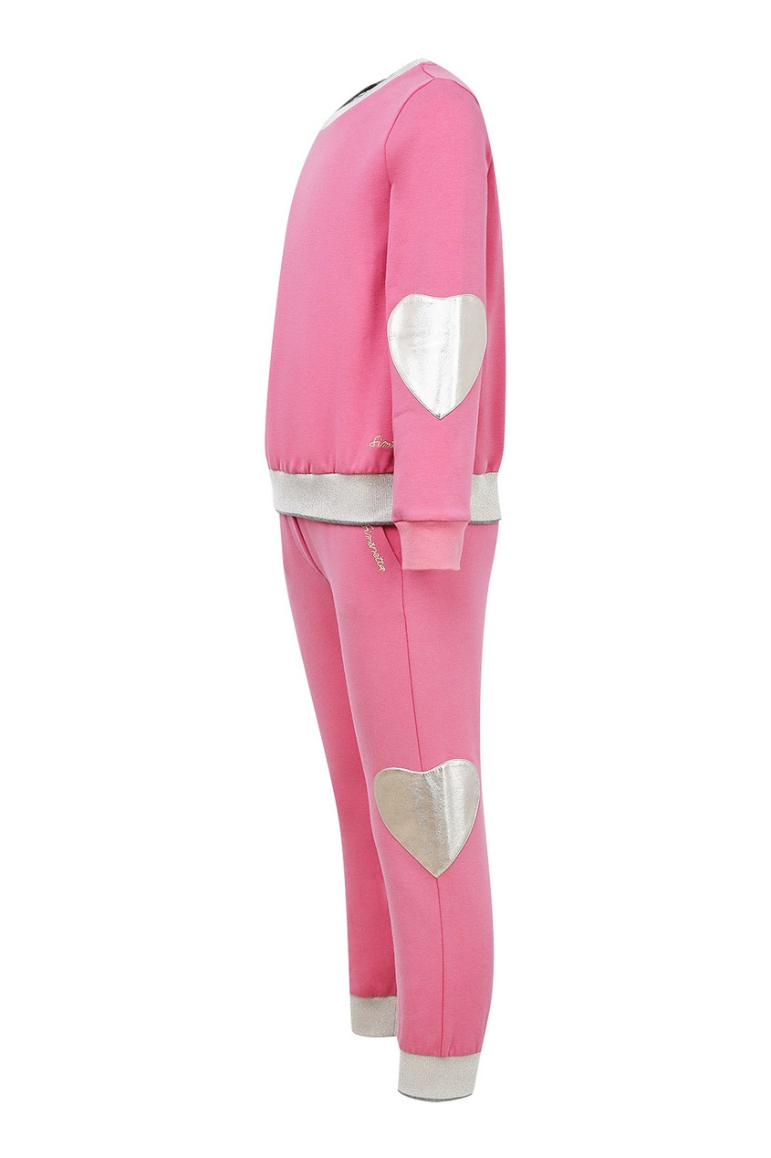 фото Розовый костюм с блестящими аппликациями Simonetta mini