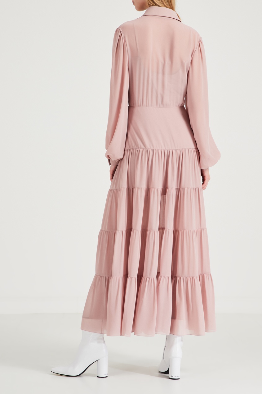 фото Розовое платье из шифона yana dress