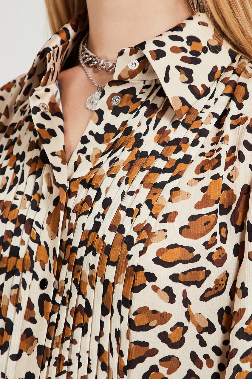 фото Бежевое платье леопардовым принтом yana dress