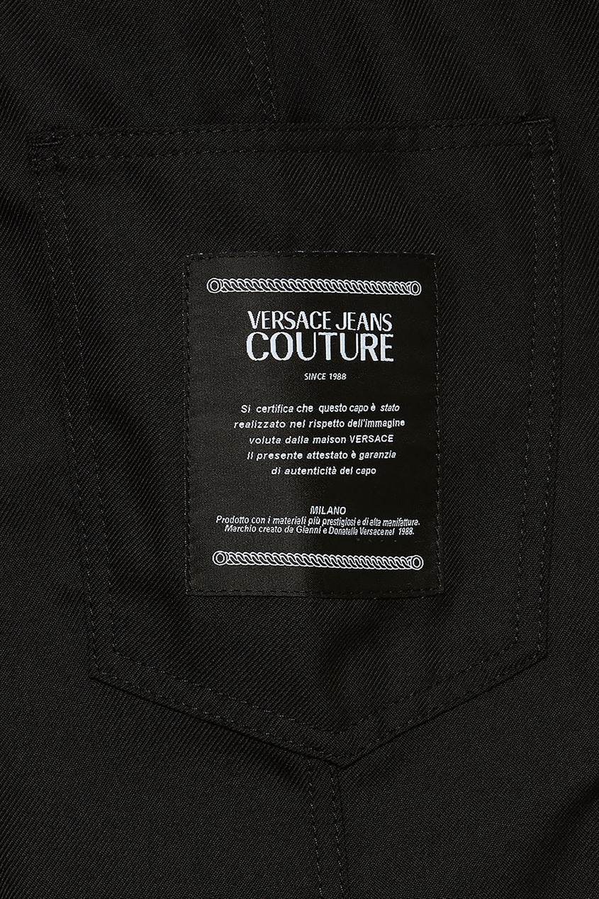 фото Черные брюки из твила Versace jeans