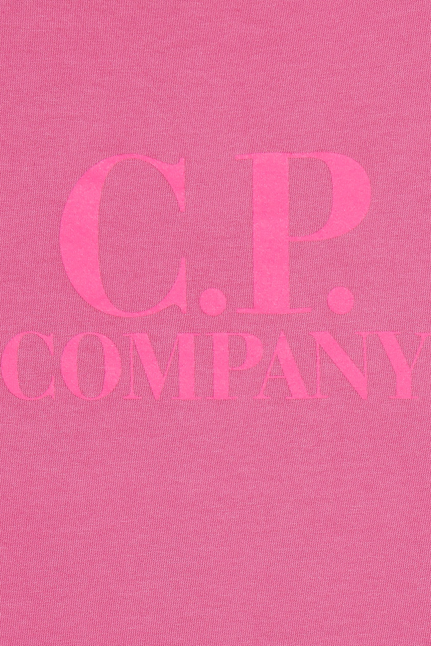 фото Розовая футболка с потертостями C.p. company