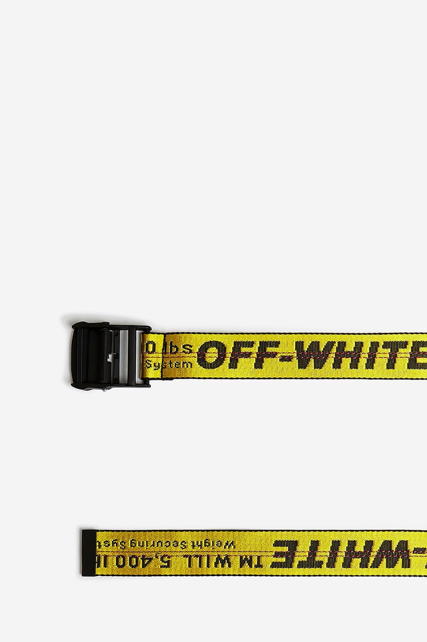 фото Желтый текстильный ремень Off-white