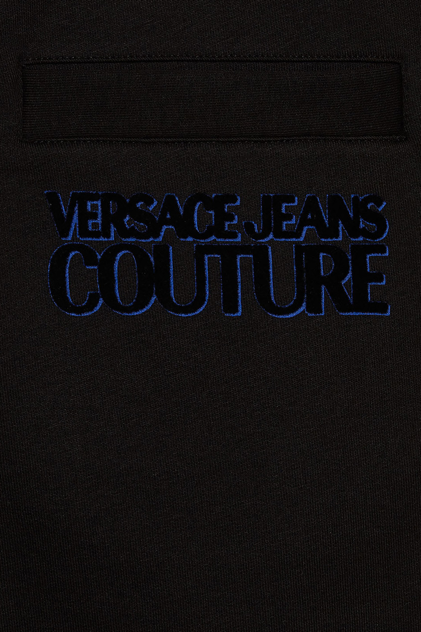 фото Черные трикотажные джоггеры Versace jeans