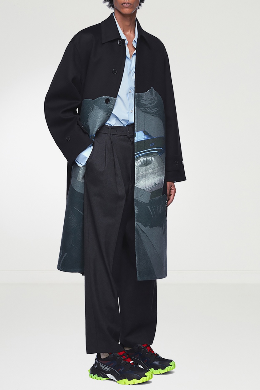 фото Пальто с крупным стилизованным рисунком Valentino