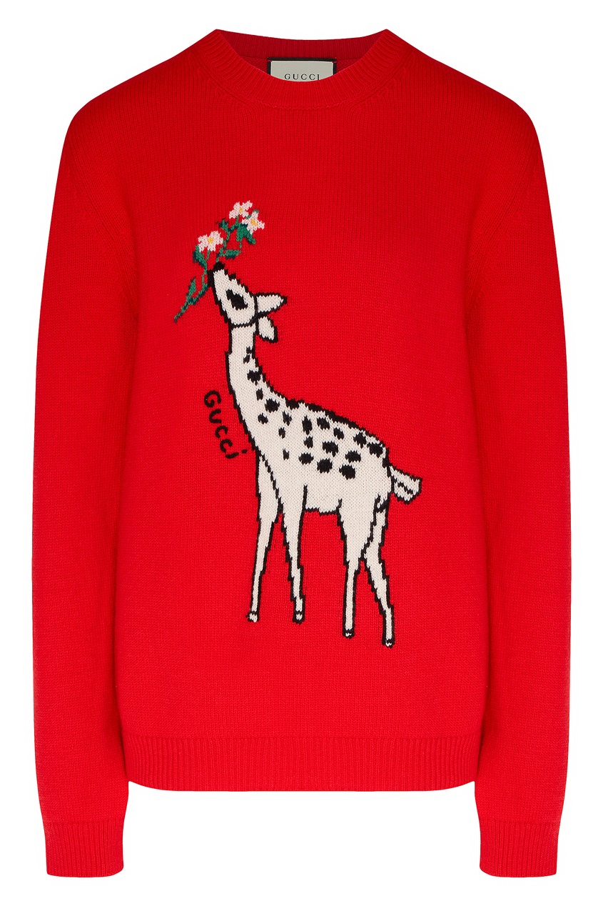 фото Ярко-красный свитер Gucci