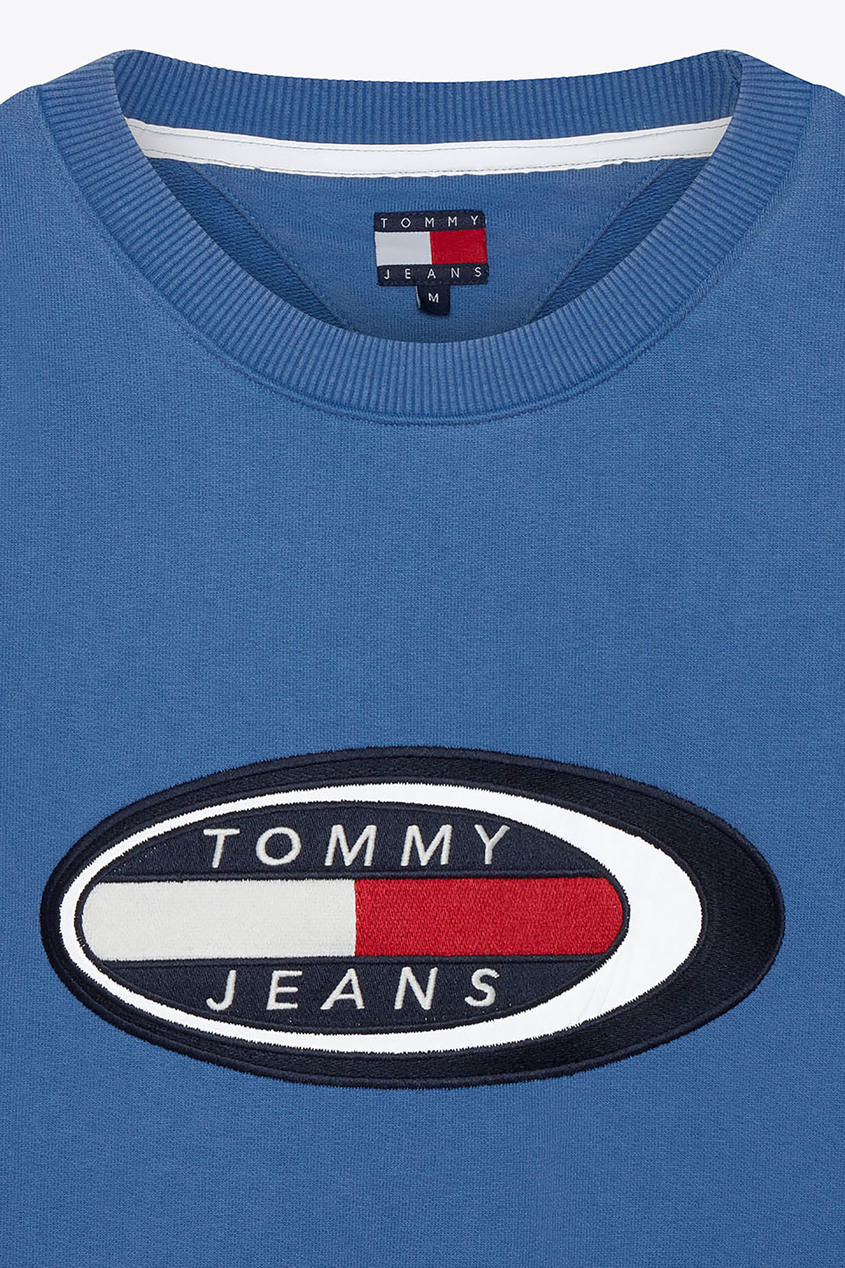 фото Синий свитшот с логотипами Tommy jeans