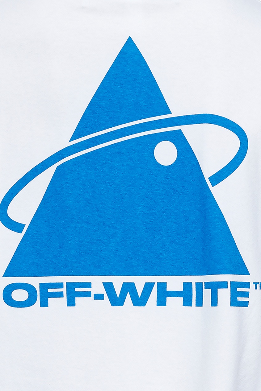 фото Белый лонгслив с высоким воротником Off-white