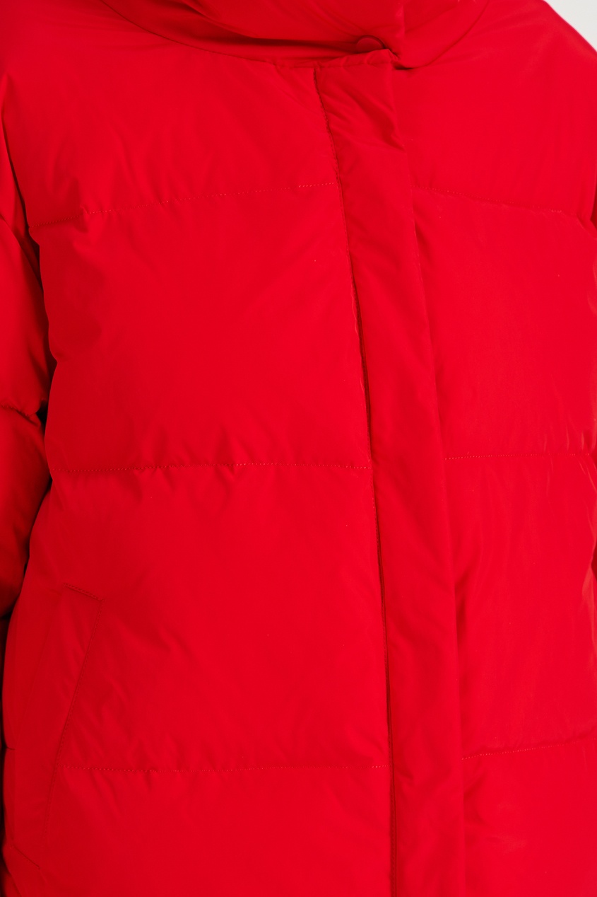 фото Красный стеганый пуховик victoria bonya jeans