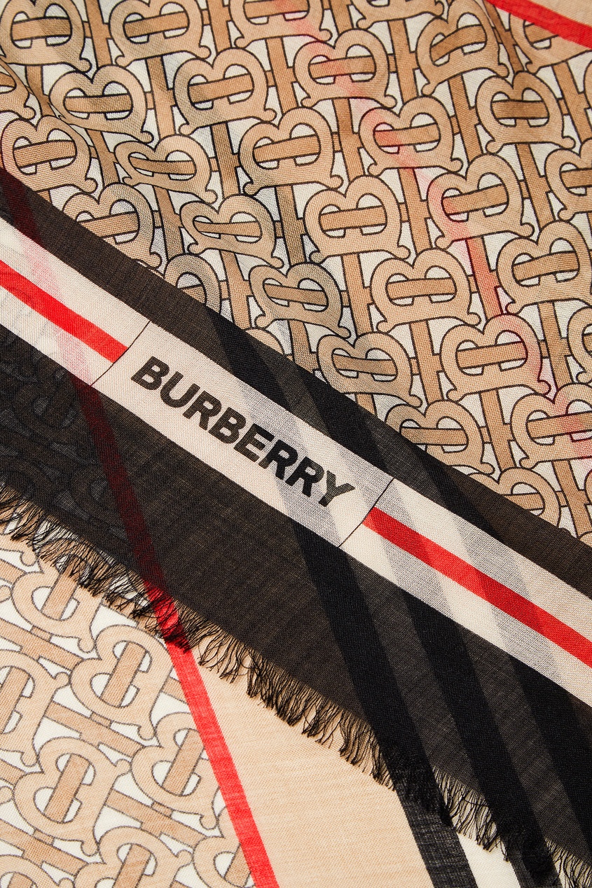 фото Бежевый шарф burberry sold