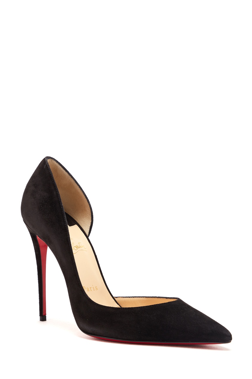 фото Черные замшевые туфли Iriza 100 Christian louboutin