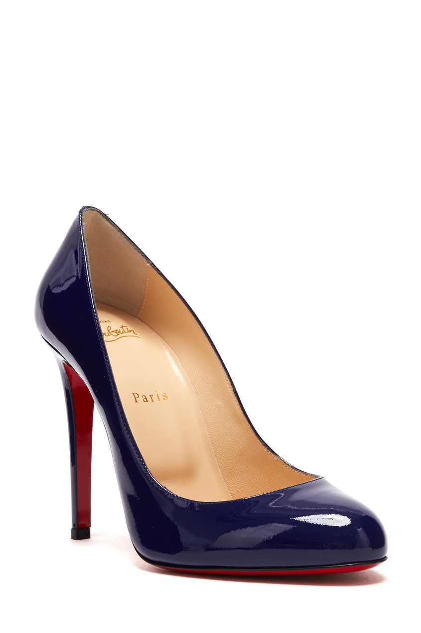 фото Синие лакированные туфли Fifille 100 Christian louboutin