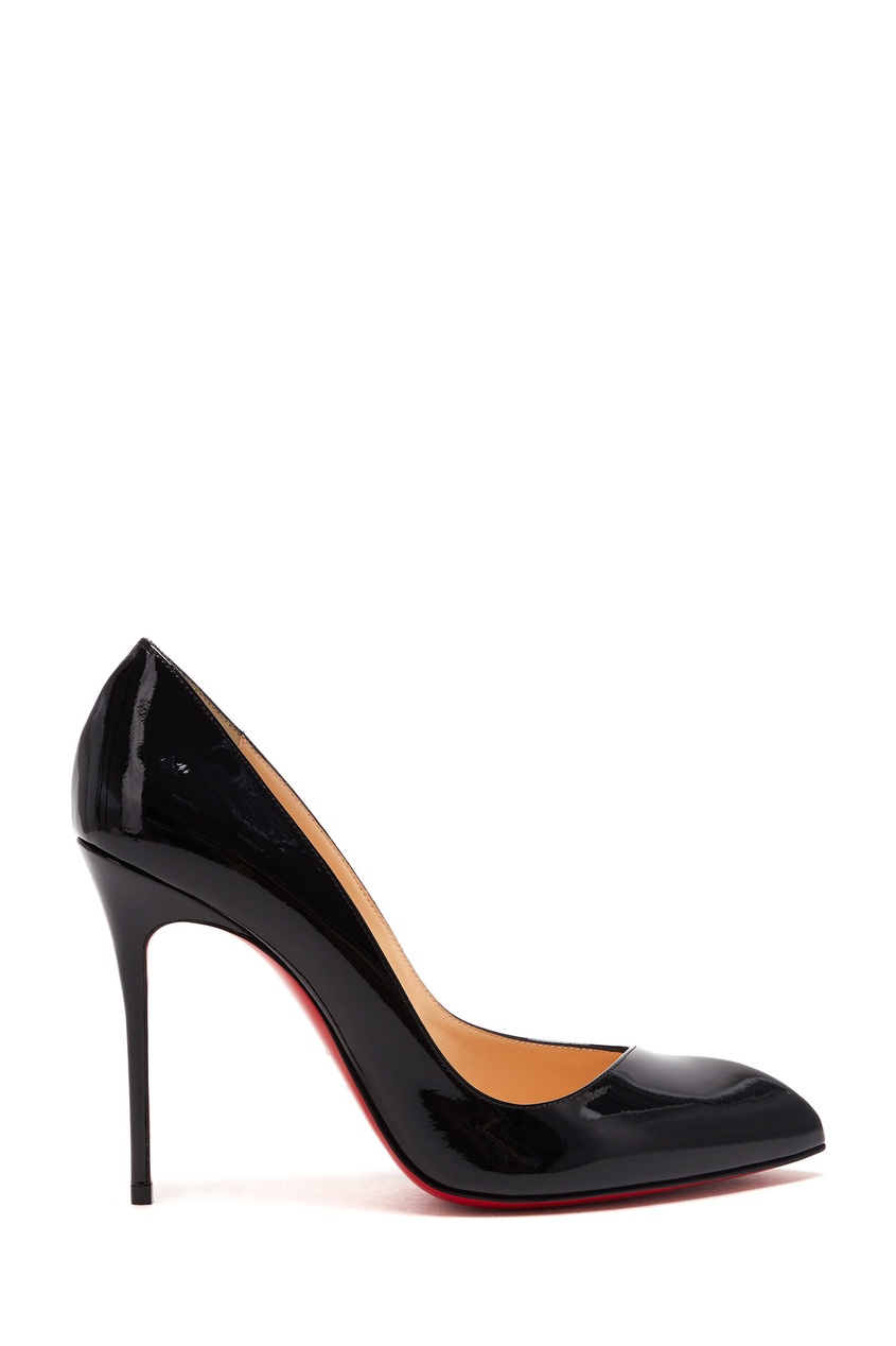 фото Черные лакированные туфли Corneille 100 Christian louboutin