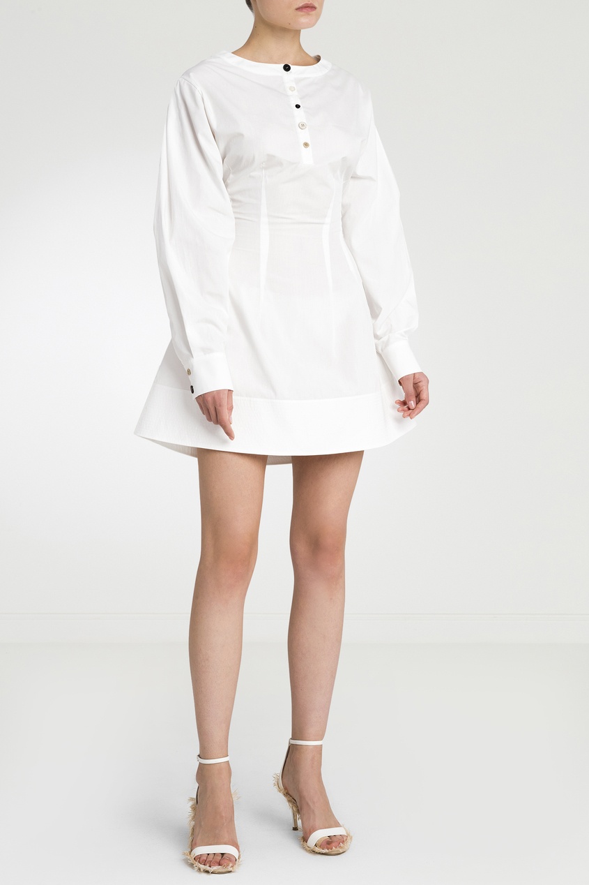 фото Белое мини-платье ruban