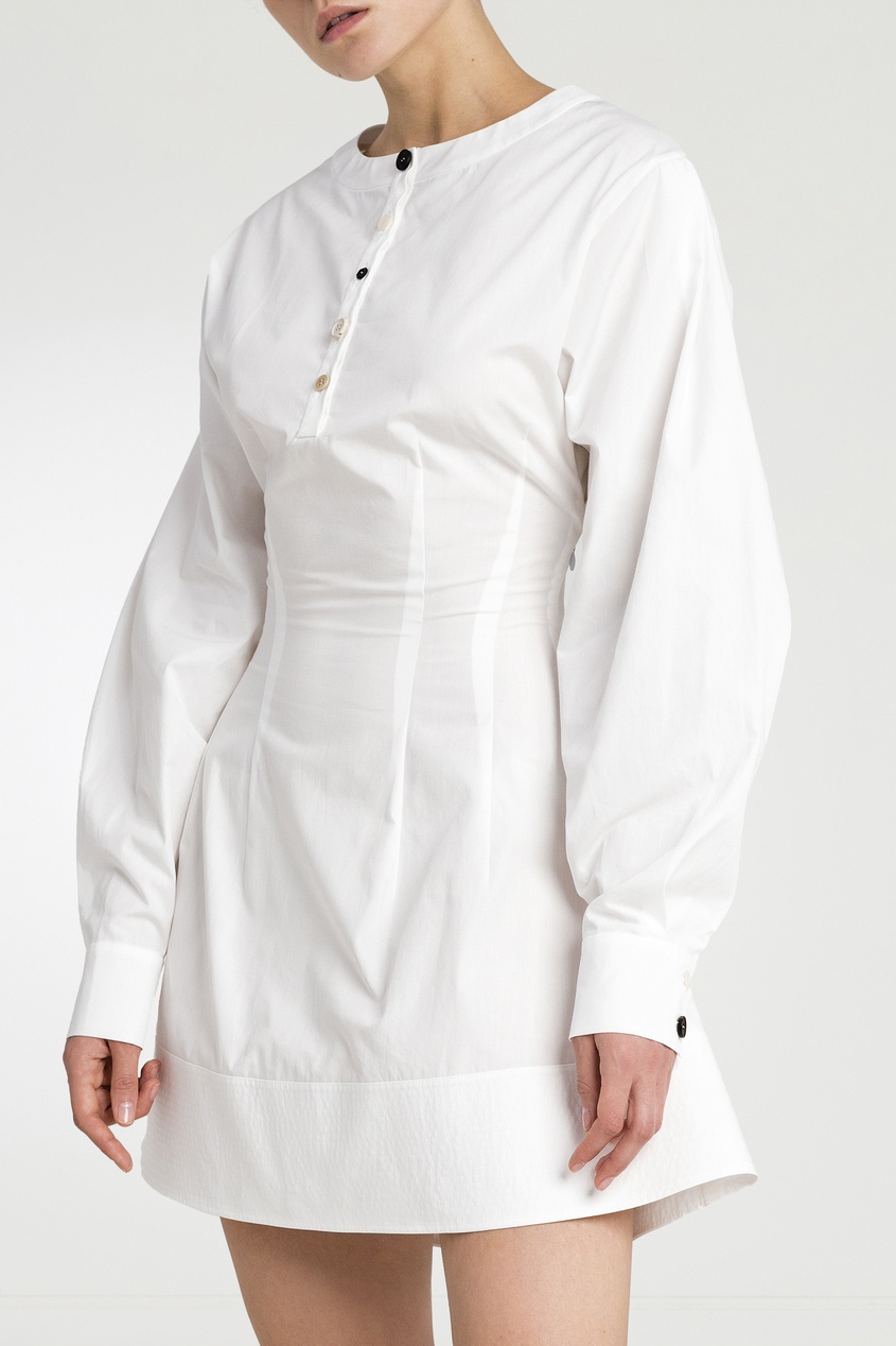 фото Белое мини-платье ruban