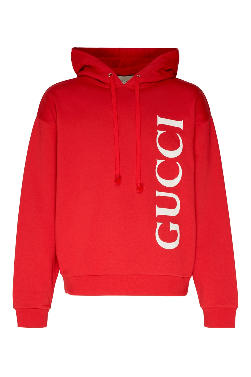фото Красное худи с логотипом Gucci man