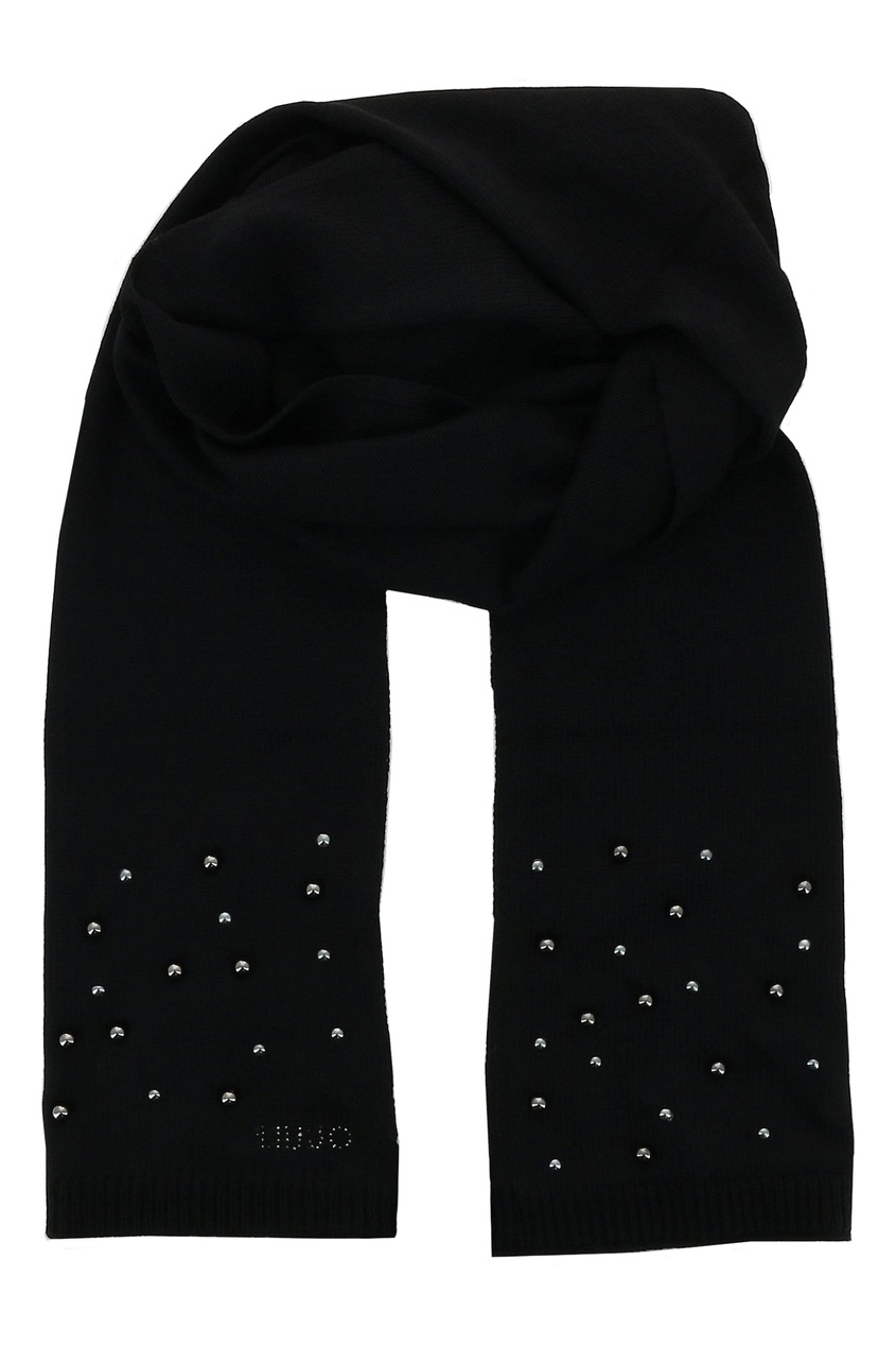 фото Черный шарф с заклепками liu jo