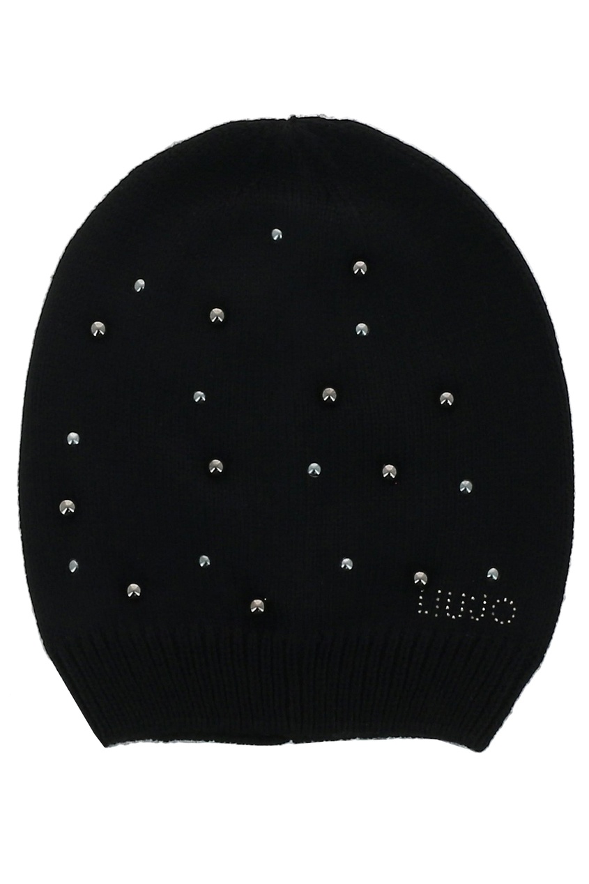 фото Черная шапка с логотипом liu jo