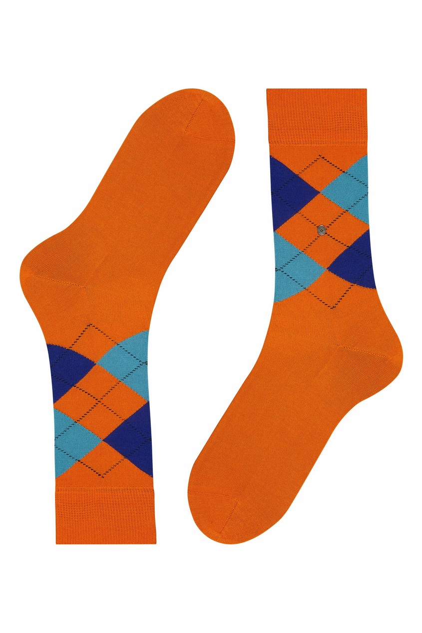 фото Оранжевые носки manchester с ромбами burlington