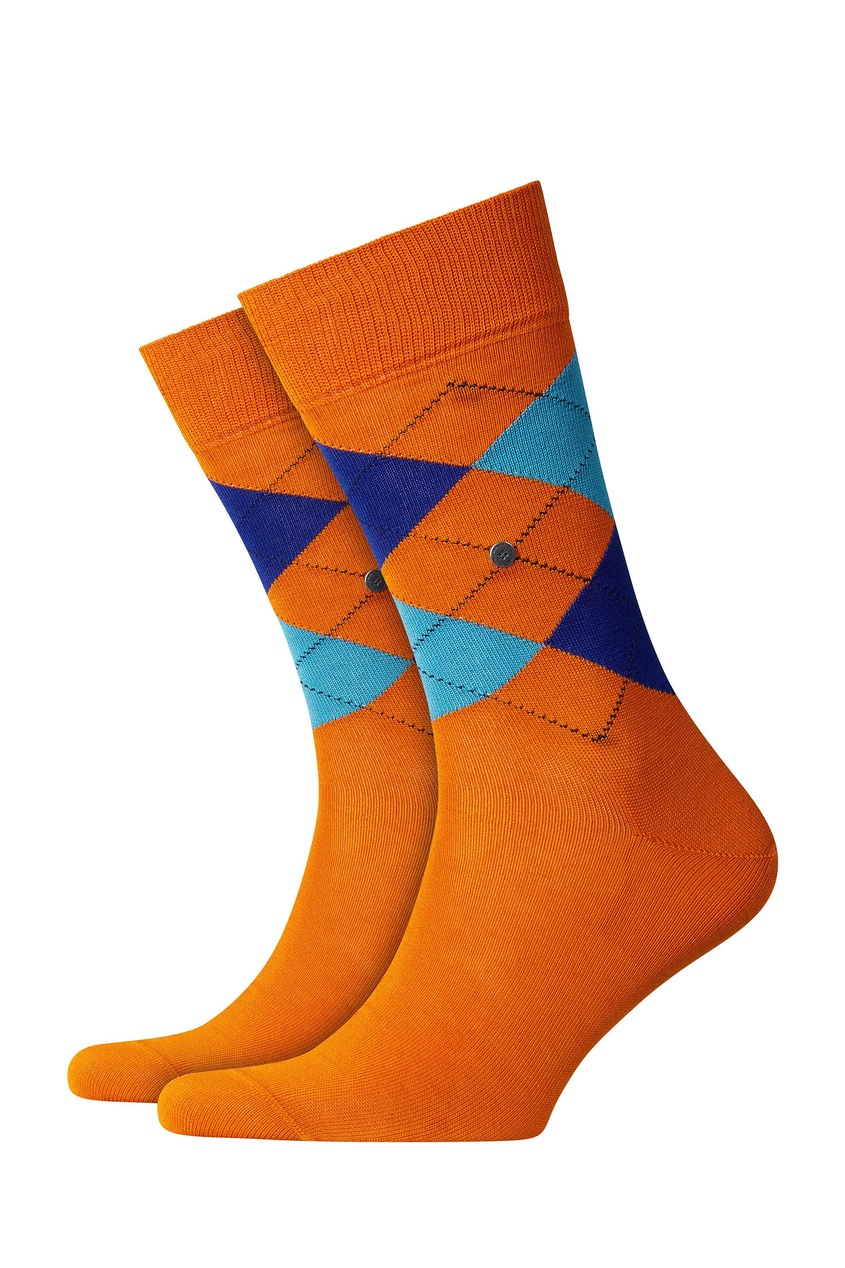 фото Оранжевые носки manchester с ромбами burlington